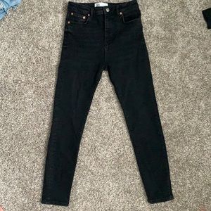 Zara high waisted black skinny jeans